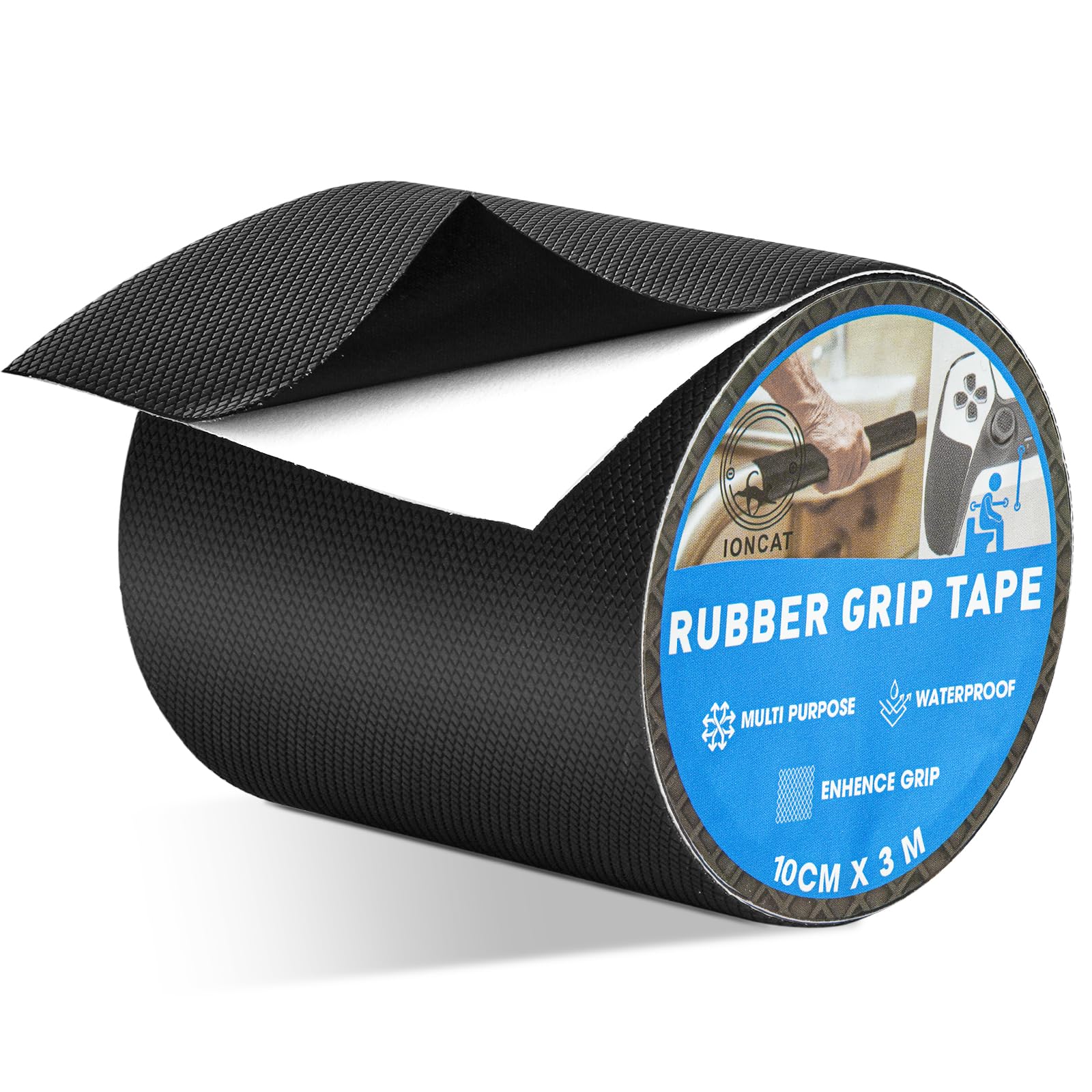 Rubber Grip Tape Anti Slip Tape Non Slip Tape 10 CM x 3 M Black Anti Slip Rubber
