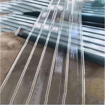 Clear Roof Sheet,Corrugated Roofing Sheet,Fiberglass Daylighting Panels,1mm Daylighting Plate,Roofing Panel for Storage Shed Garage Canopy Greenhouse ReplacingColor10PCS,Size90X60CM