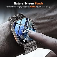 Vista 4 de LK Pack de 3 para Apple Watch Ultra 3 Protector de Pantalla 49mm [Cero-Falla] HD Top 9H Vidrio Templado Apple Watch Ultra / Ultra 2 Protector