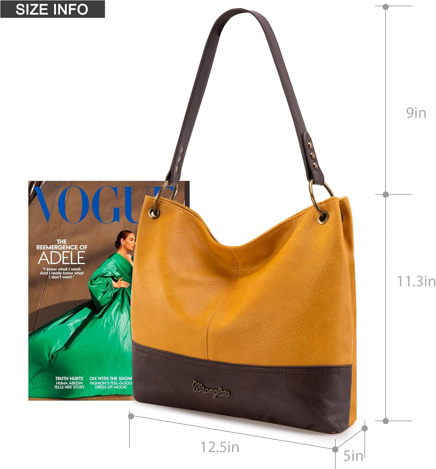 Wrangler Hobo Bags for Women Vegan Leather Top Handle Shoulder Purses and Handbags - Image 7