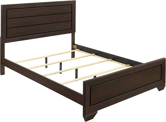 Coaster Home Furnishings Kauffman Transitional 5-Piece Bedroom Set Queen Size Panel Bed Frame 54-inch Headboard Dark Cocoa 204391Q-S5
