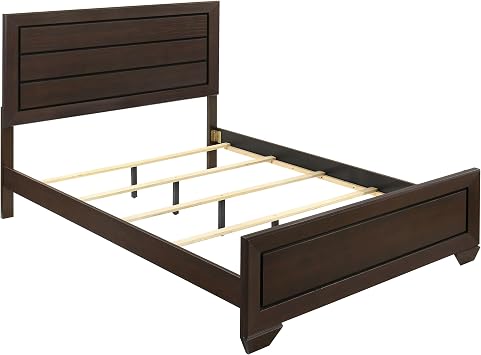 Coaster Home Furnishings Kauffman Transitional 5-Piece Bedroom Set Queen Size Panel Bed Frame 54-inch Headboard Dark Cocoa 204391Q-S5