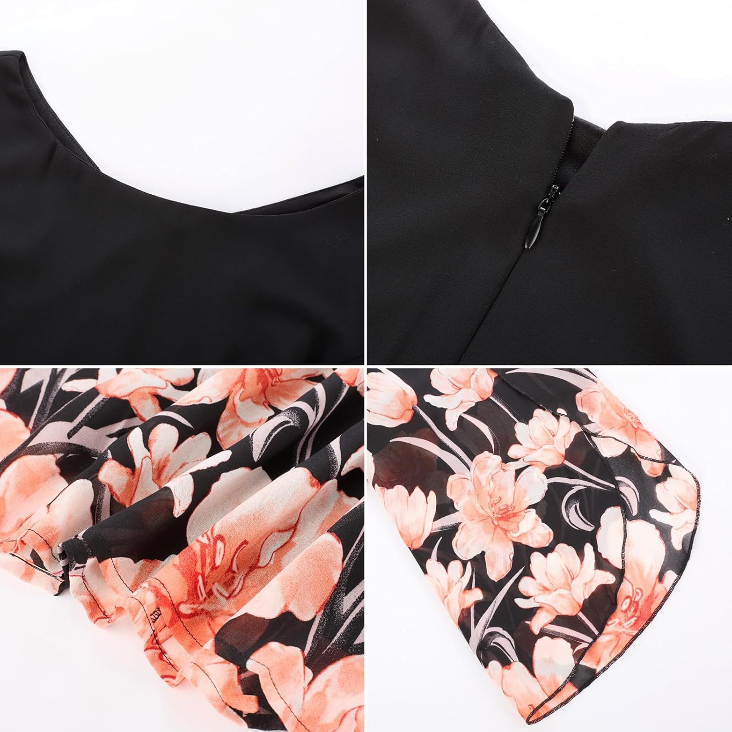 GRACE KARIN Womens Chiffon Dresses Flutter Sleeve Party Wedding Cocktail Dress Size 8-20 - Image 5