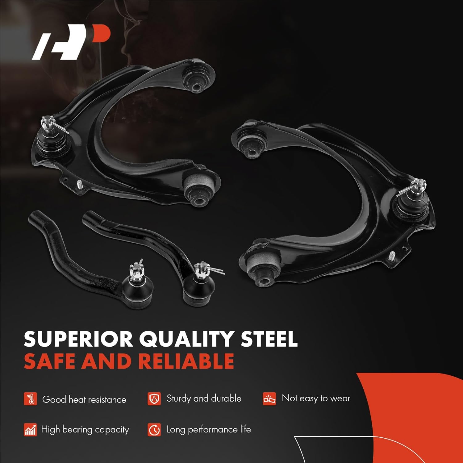 A-Premium Set of 14, Front Upper Control Arm, Lower Ball Joint, Inner Outer Tie Rod End, Front & Rear Sway Bar Link, Compatible with Honda Accord 2003 & 2005-2007, Acura TSX 2004-2008, L4 2.4L