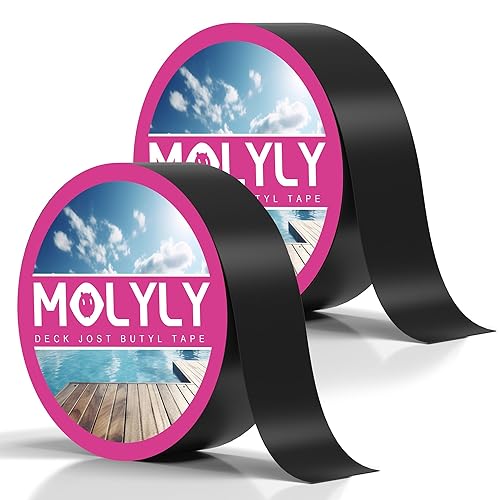 Cinta de vigueta de butilo para cubiertas, paquete de 2 cintas de viguetas de cubierta de 1-58 pulgadas x 50 pies, cinta de cubierta duradera e disponible en Yaxa Peru