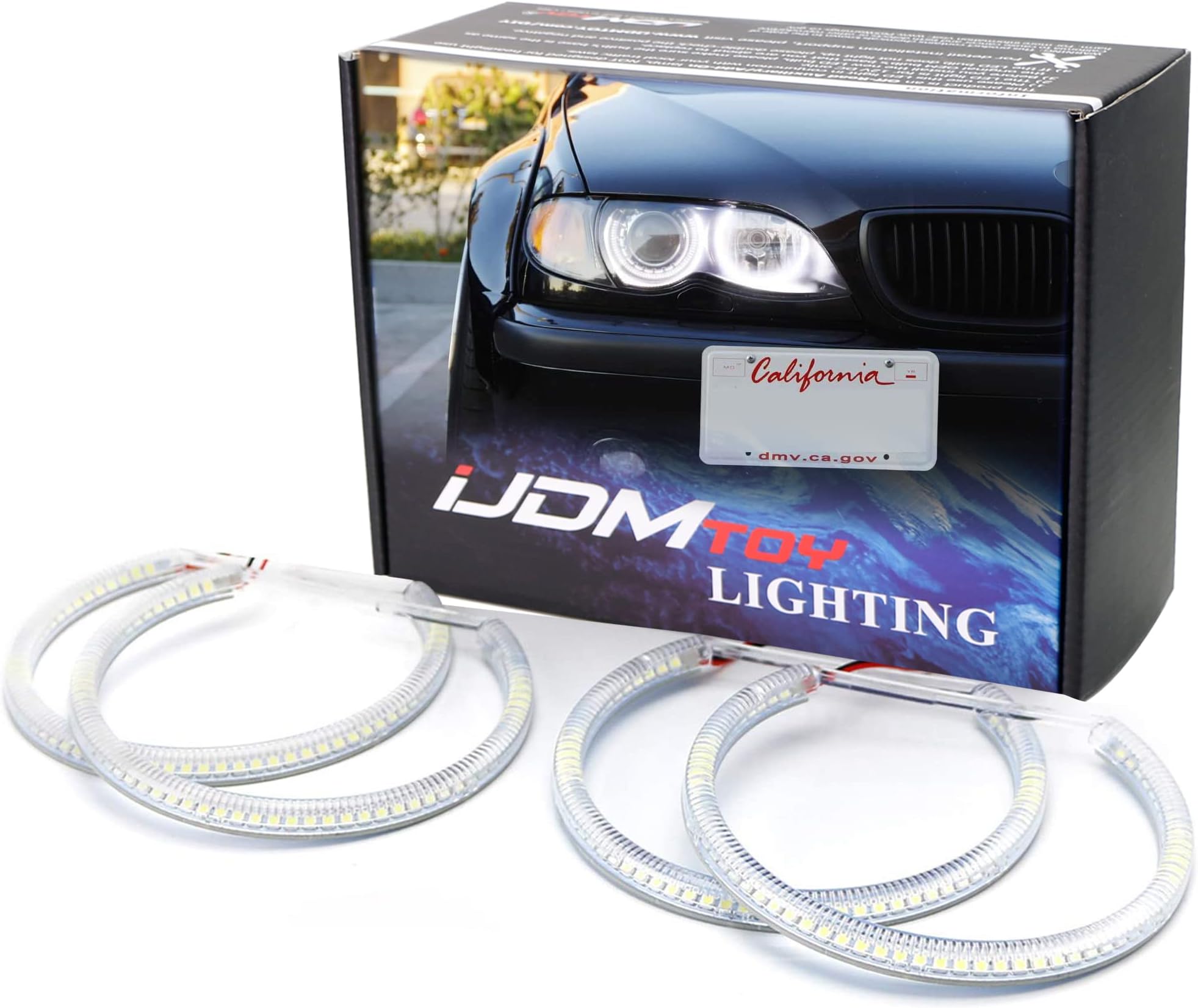 GFJMC 120W H8 LED Angel Eye Halo Bulb Light 6000K White