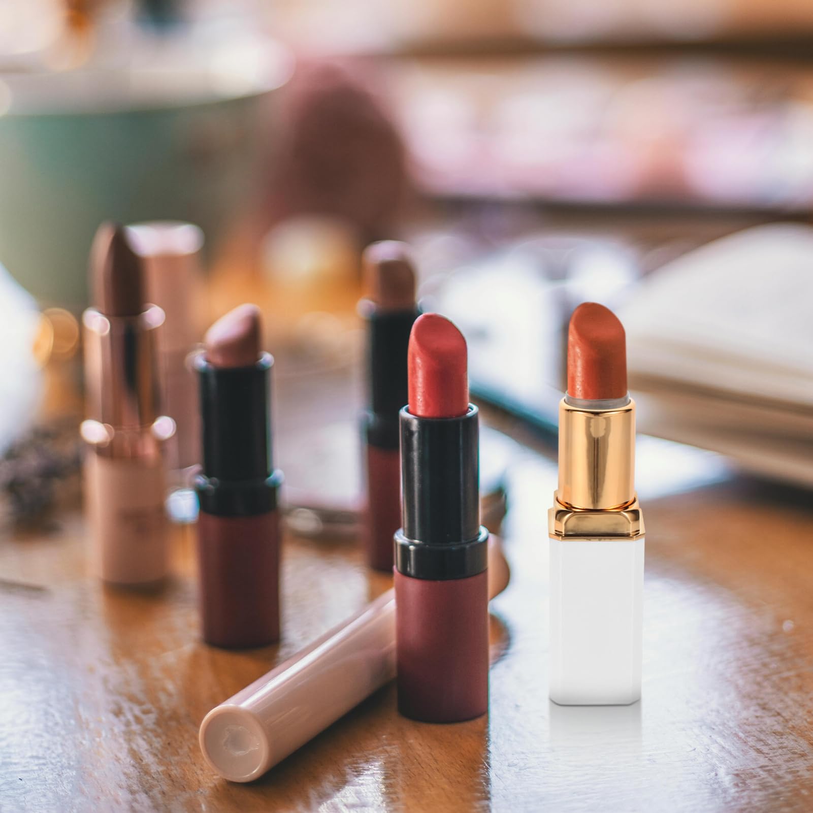 Beavorty 4 Juegos Cosmético Revestimientos Varita Mágica Mini Máscara Poseedor Tubos Cap Contenedor De Brillo De Labios Recargable Contenedor De Brillo De Labios Vacío Abs 10 Uds * 4