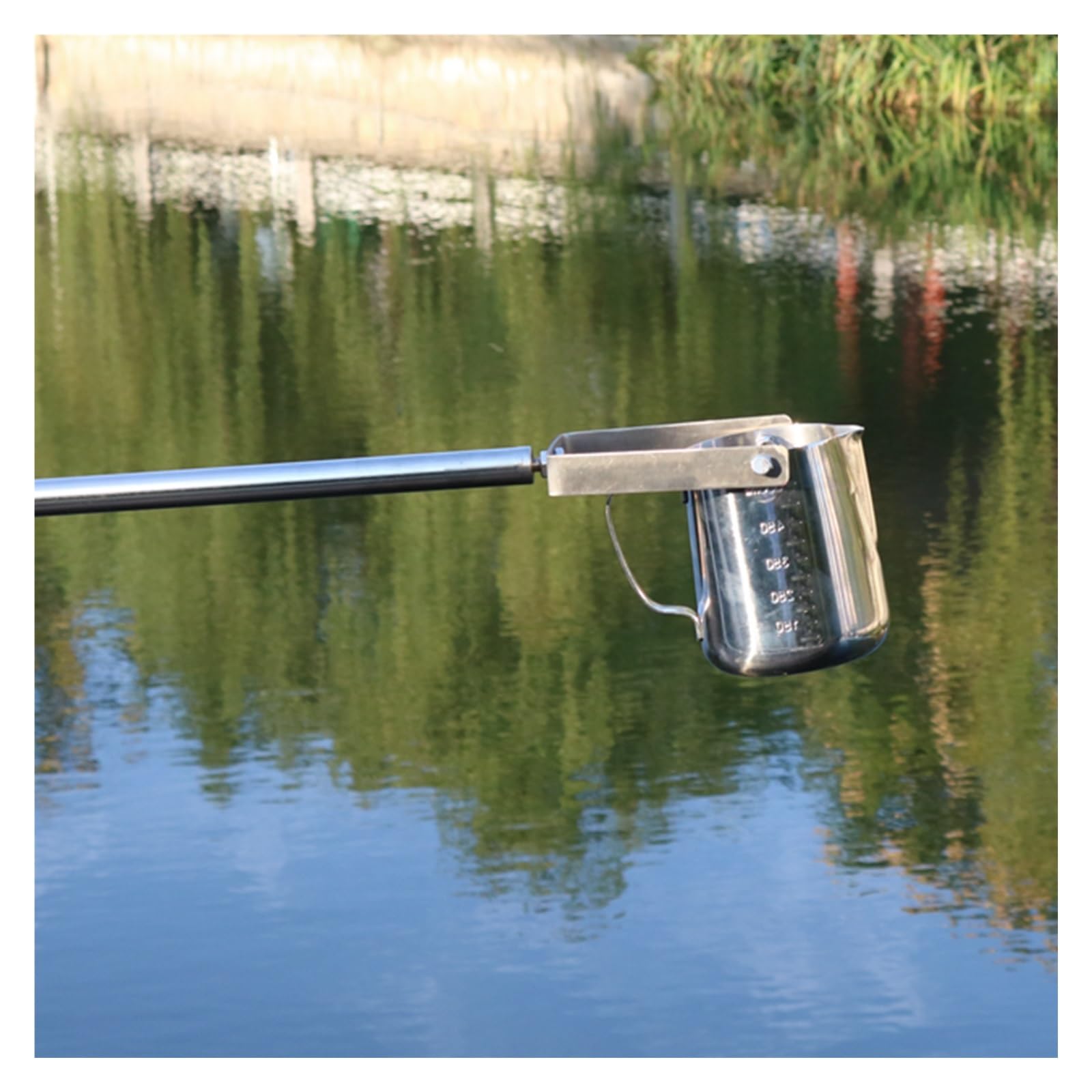 Retractable Water Sampler Set - Stainless Steel Rods & Pendulum Sampler Ladle 500 1000 ML, Industrial Water Quality Test Sampling Collector, for Environmental Monitoring(Metal 1000ml,L 0.6m-1.5m/2ft-4