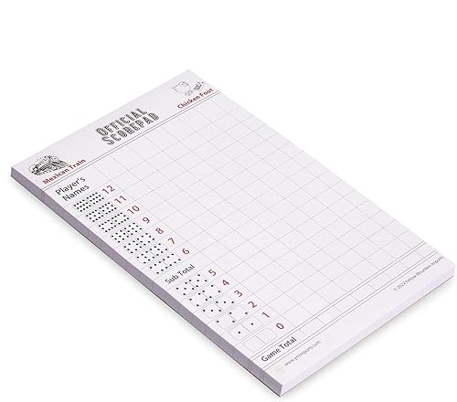 Vista 10 de Yellow Mountain Imports Cuadro de puntuación de dominó de tren mexicano - 50 hojas