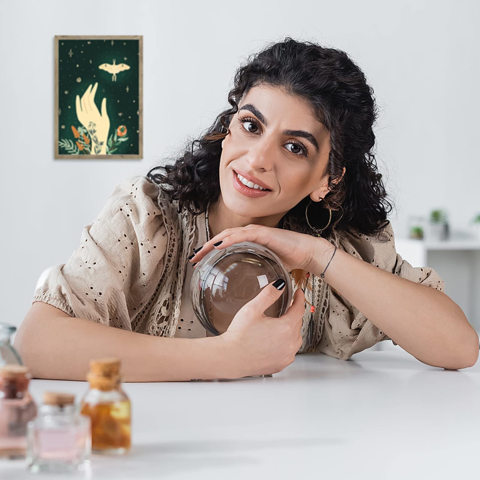 4 zestawy ćmy i księżyca, diamentowy obraz, księżyc, ćma, DIY, zestawy do malowania diamentami 5D, sztuka diamentowa, z akcesoriami i narzędziami, dla dorosłych, początkujących, rękodzieło, dekoracja