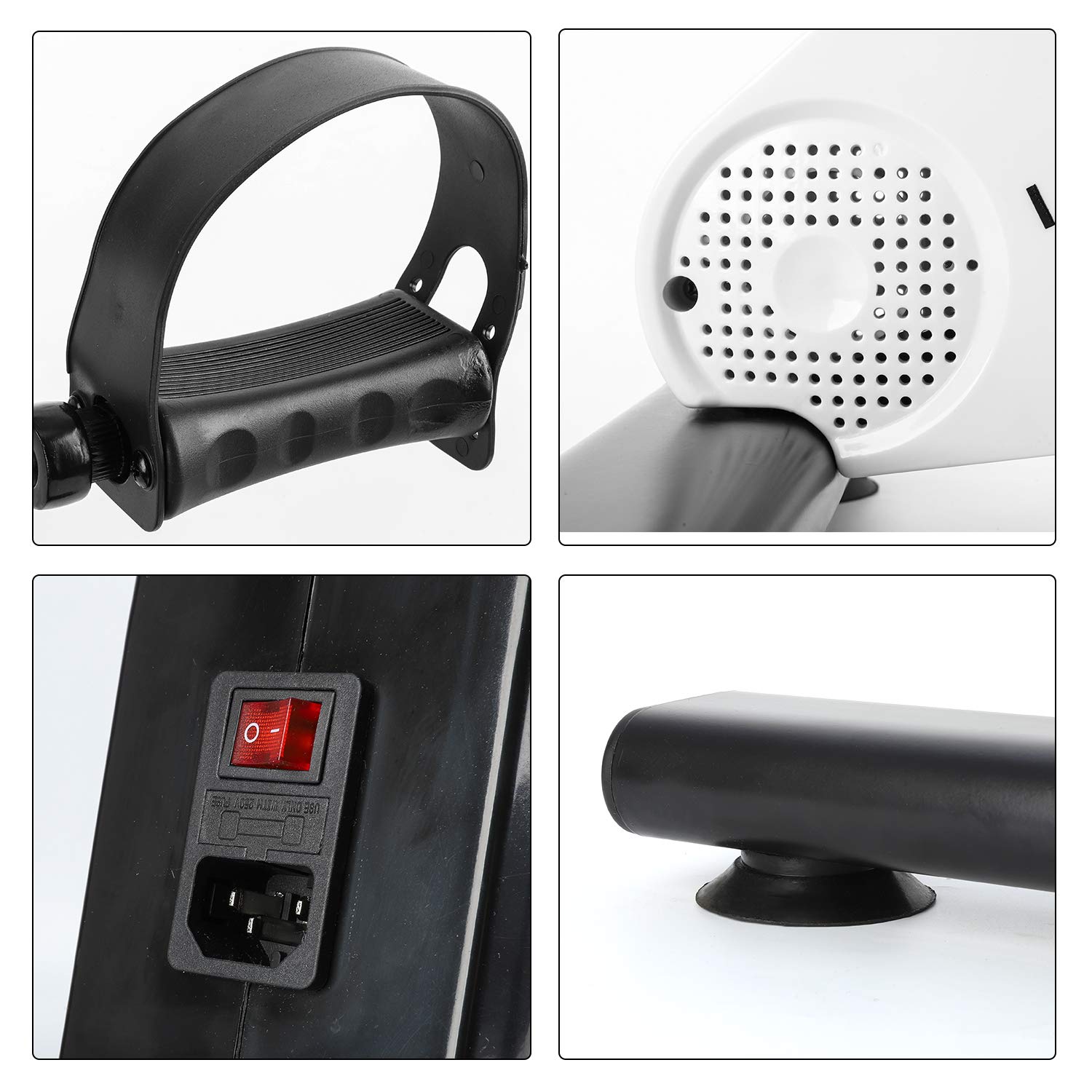ISE - Mini cyclette con pedaliera pieghevole, resistenza regolabile, schermo LCD con telecomando, dispositivo per lavorare gambe e braccia, fitness cardio, sport, SY-8117
