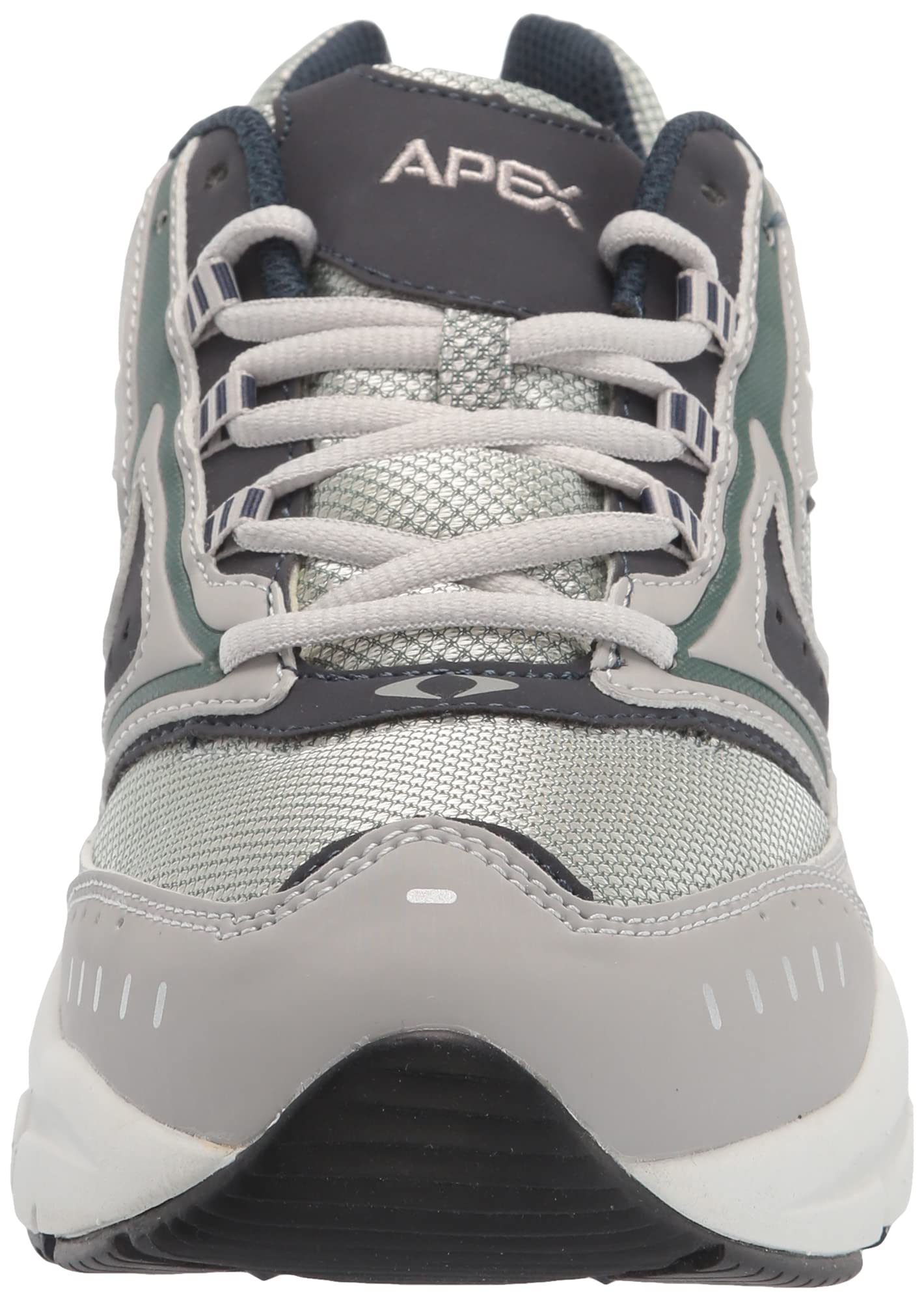 Apex X532 Vtg Style Mens Shoes 8.5 X-Wide Gray Navy Slip Resistant Walking Apex X521 Boss Runner Active Shoe (Men) - White/Navy – The  main image 4