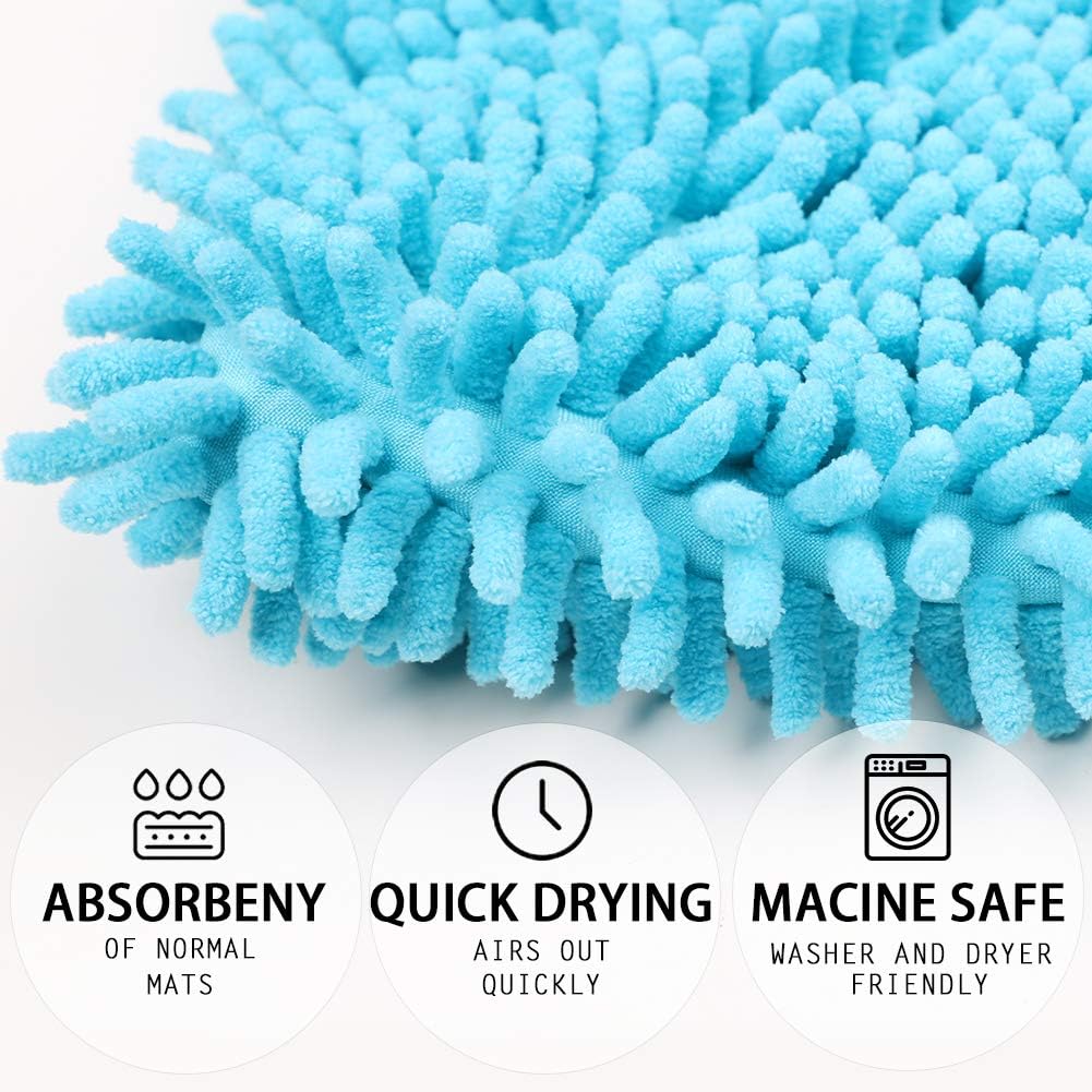 2 Pack Ultimate Dog Bathing Supplies, Pet Shower Sprayer & Dog Bath Towel Set, Ultra Absorbent Durable Quick Drying Chenille Super Shammy Towel & Hose Compatible Dog Cat Horse Grooming Sprayer