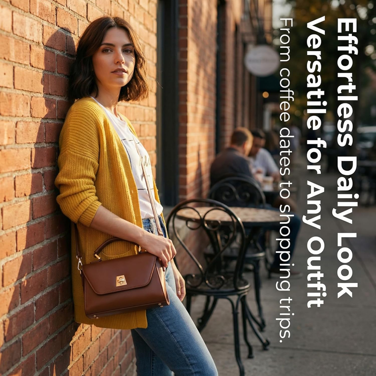 Shoulder Bags Retro Classic Purse Clutch Shoulder Simple HandBag with Zipper Closure Crossbody for Women - Image 4