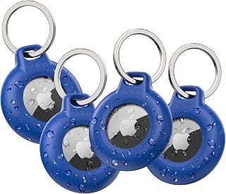Belkin Waterproof Apple AirTag Keychain, 4 Pack, IPX8