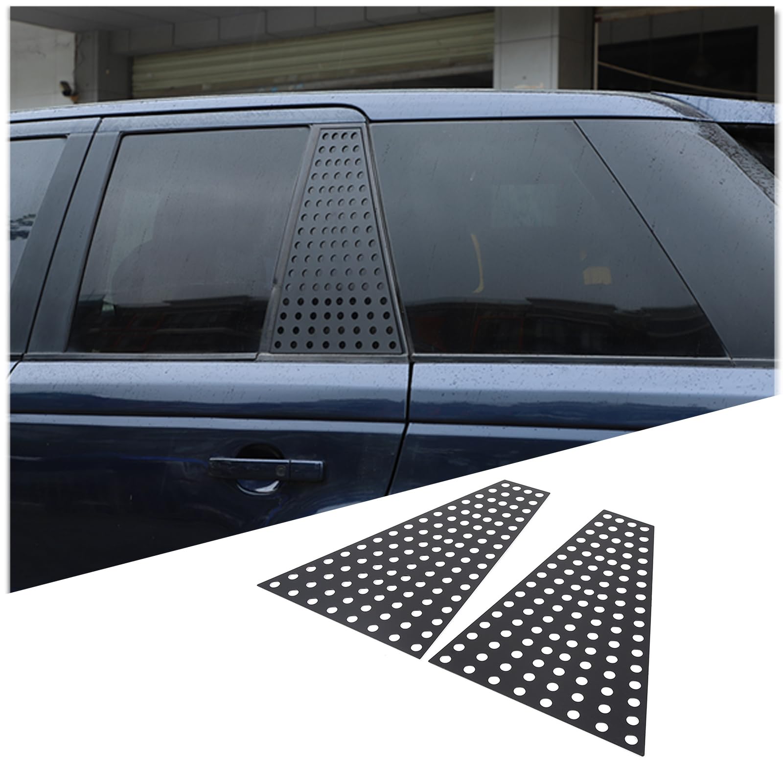 Calcomanía de pilar C en aleación negra para Range Rover Sport 2005-2013
