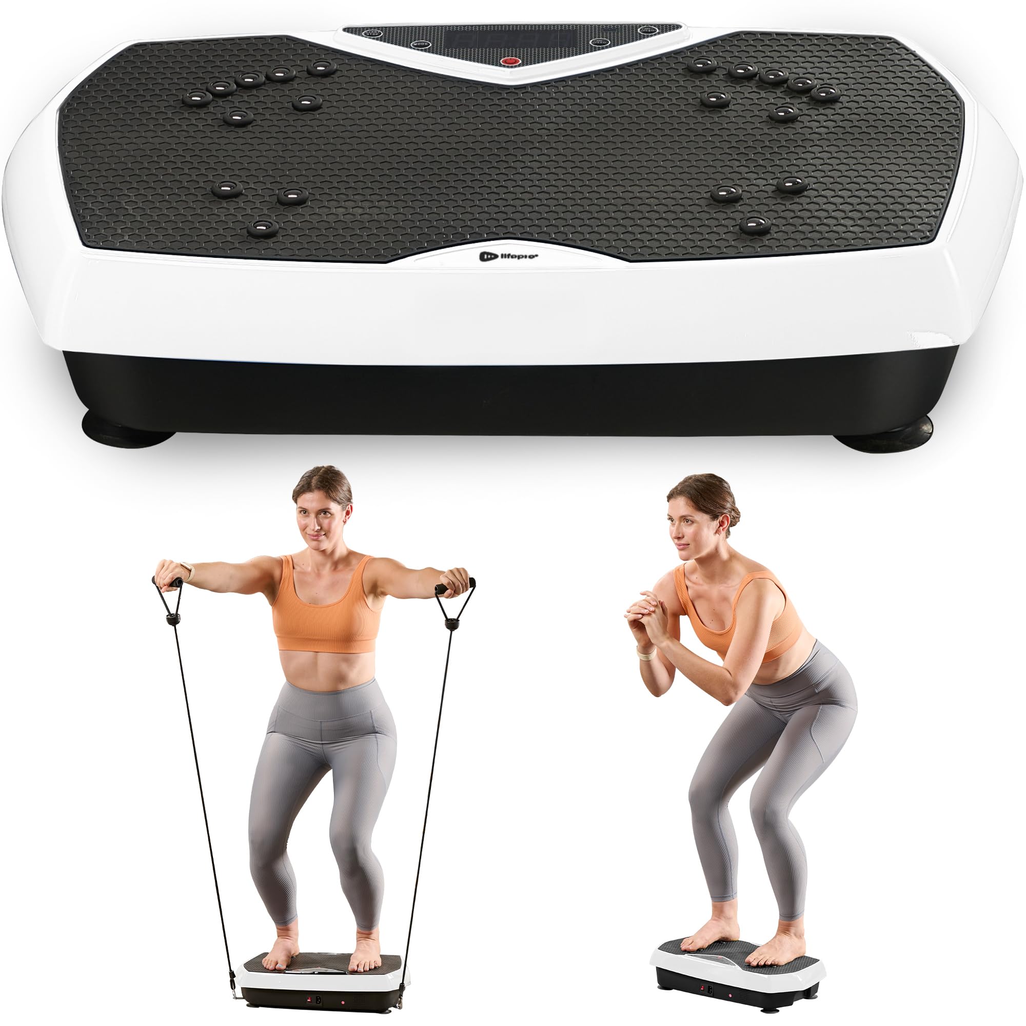 Lifepro HexaPlate Vibration Plate Exercise Machine with Magnetic Acupoints