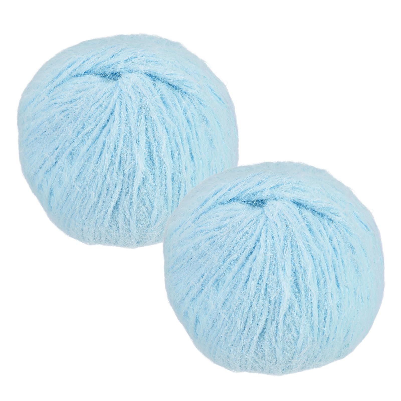 Lana mohair peso encaje PATIKIL para tejer a crochet gorros y calcetines azul claro