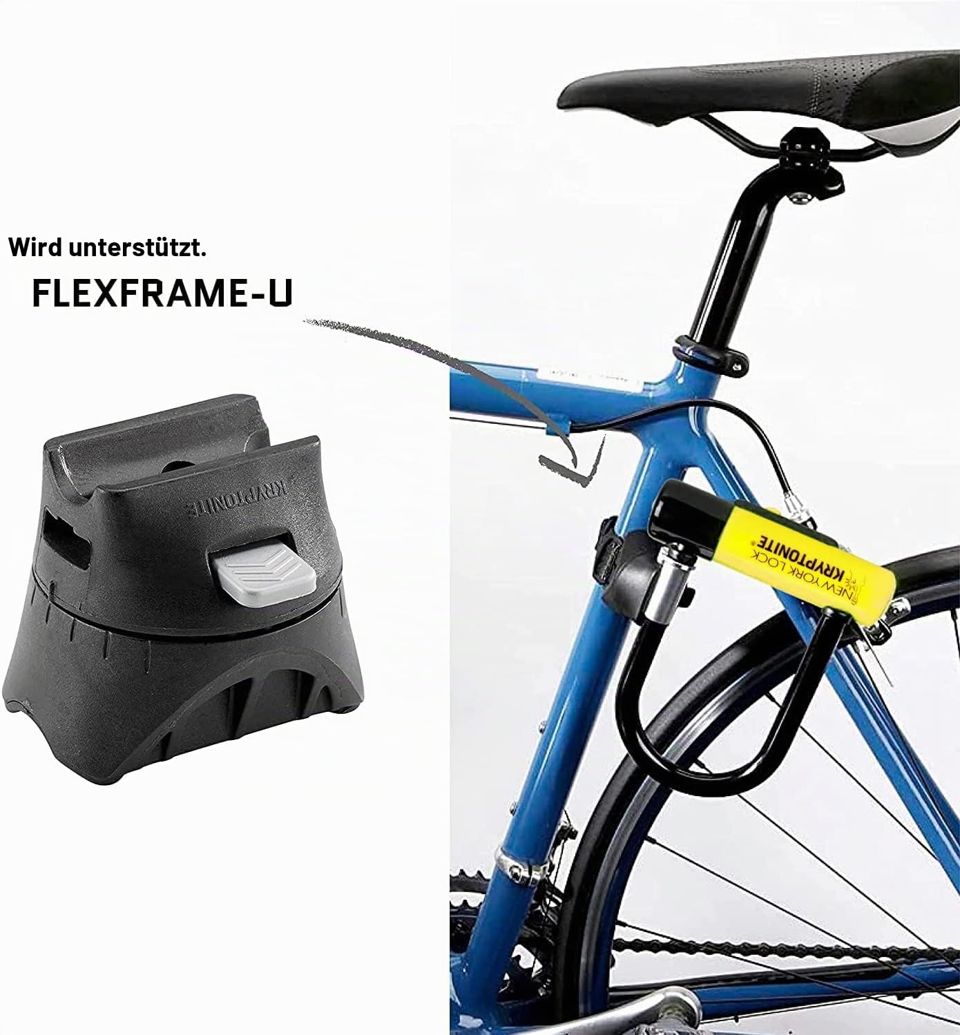 Kryptonite New York Fahgettaboutit Fahrradschloss - 100 cm, Sicherheitsgrad 10/10, Anti-Diebstahl Kettenschloss für Fahrräder, E-Bikes und Mopeds - Mit 14 mm Stahlkette und 3 Schlüssel