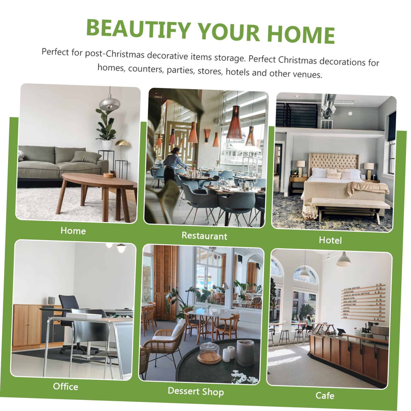 KOMBIUDA Christmas Ornament Storage Box Christmas Organizer for Holiday Decoration and Festival Storage