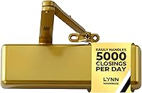 Vista 7 de LYNN HARDWARE Cierrapuertas automático extra resistente de servicio pesado (plateado) - Grado comercial, elección de contratistas, velocidad