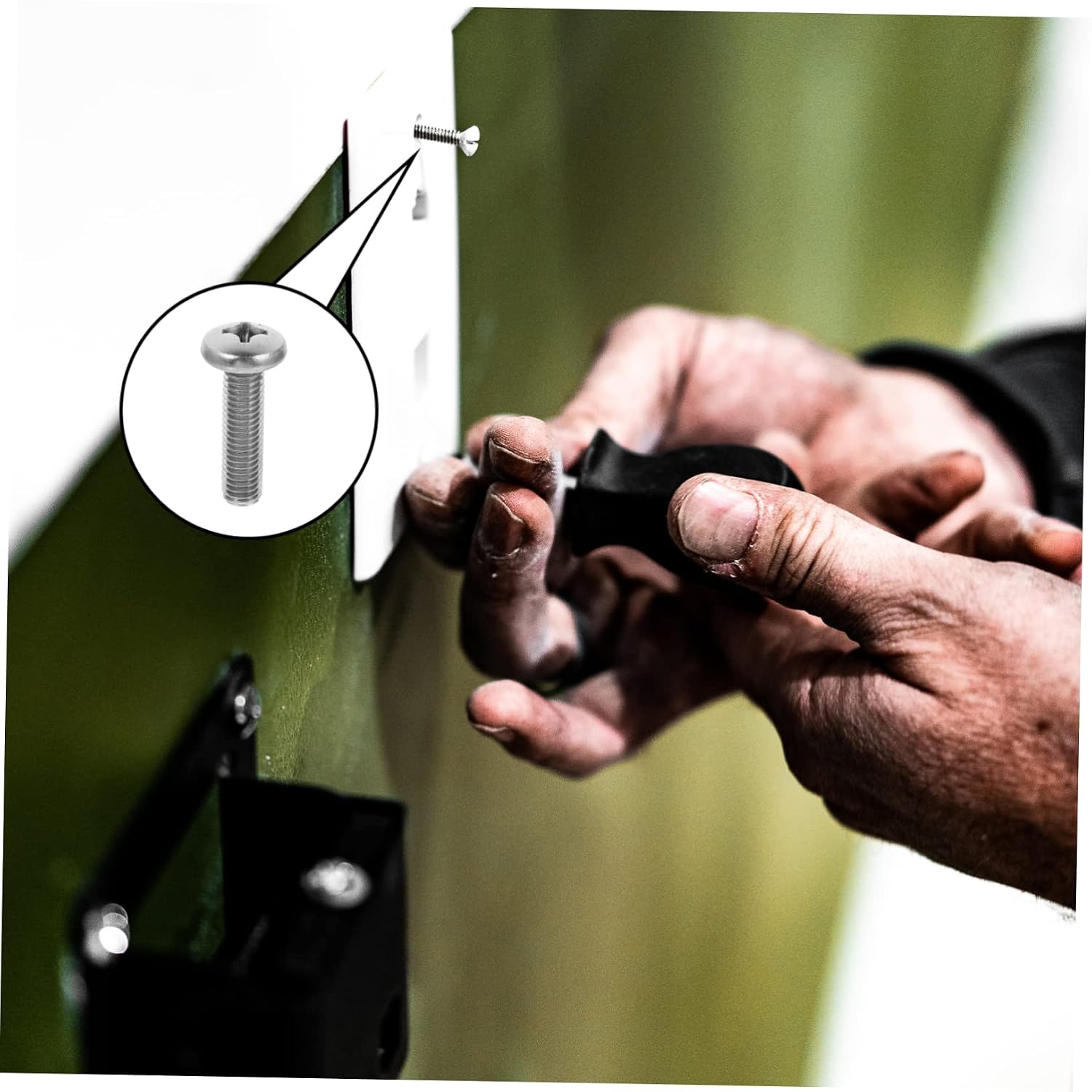 20pcs M8 Cross Recessed Pan Head Screws 304 Stainless Steel TV Wall Mount Screws Corrosion Resistant Fasteners