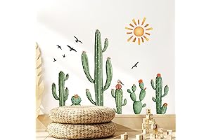 Supzone Boho Cactus Wall Decals: Transform Your Walls with a Touch of Nature