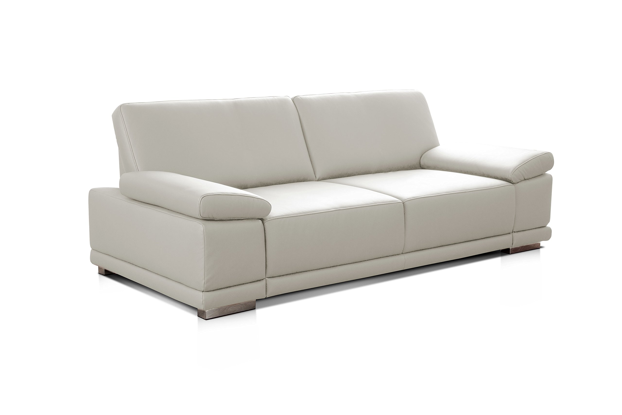 CAVADORE 3,5 Places corianne/248 x 80 x 99 cm/Cuir synthétique Bison Pure White