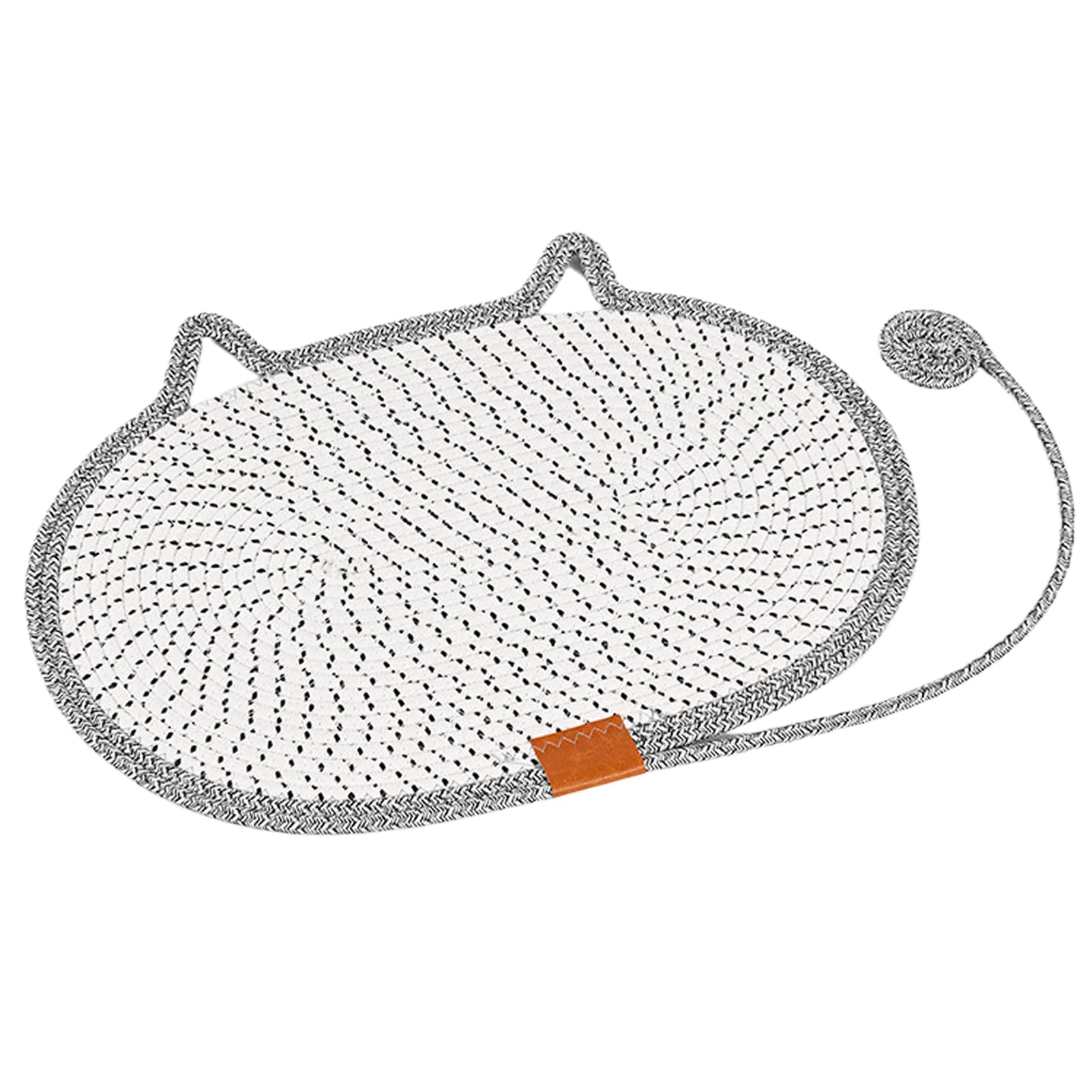 Scratch Pad for Cats, Cotton Rope Round Cat Scratcher Mat, Sturdy Washable Pet Supply for Indoor Outdoor Floor, Bed, Couch, Chair, Table Corners, Travel