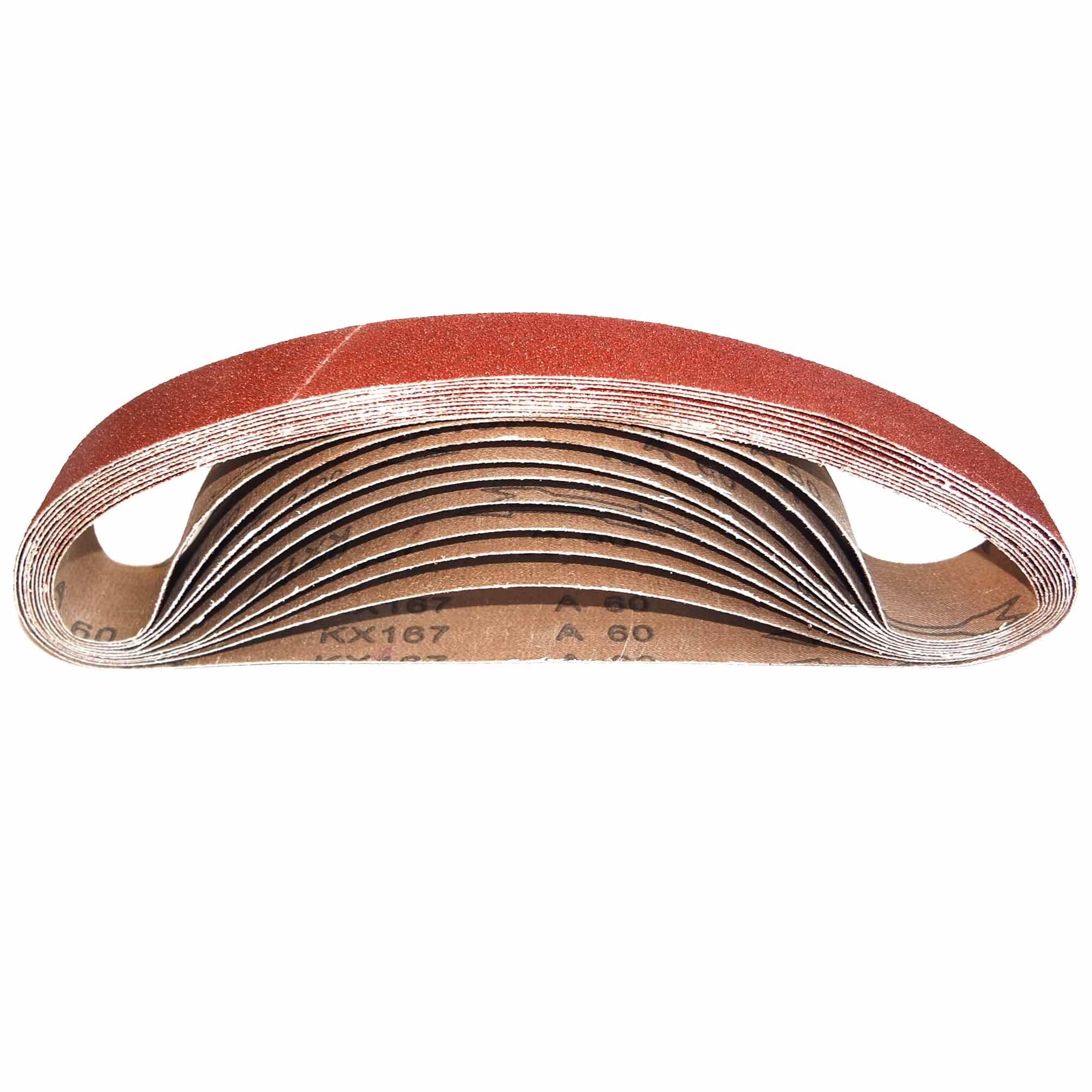 Schleifbänder | 40x760mm | P80 | 50 Stück | Körnung wählbar P40 - P400 | Gewebe-Schleifband Bandschleifpapier Bandschleifer zum Schleifen, Feilen, Schärfen und Entrosten