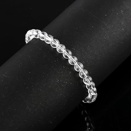 Vista 5 de TGH Pulsera elástica de piedras preciosas naturales para hombres y mujeres Cuentas redondas de 6 mm Pulsera de cristal de curación de chakra Reiki