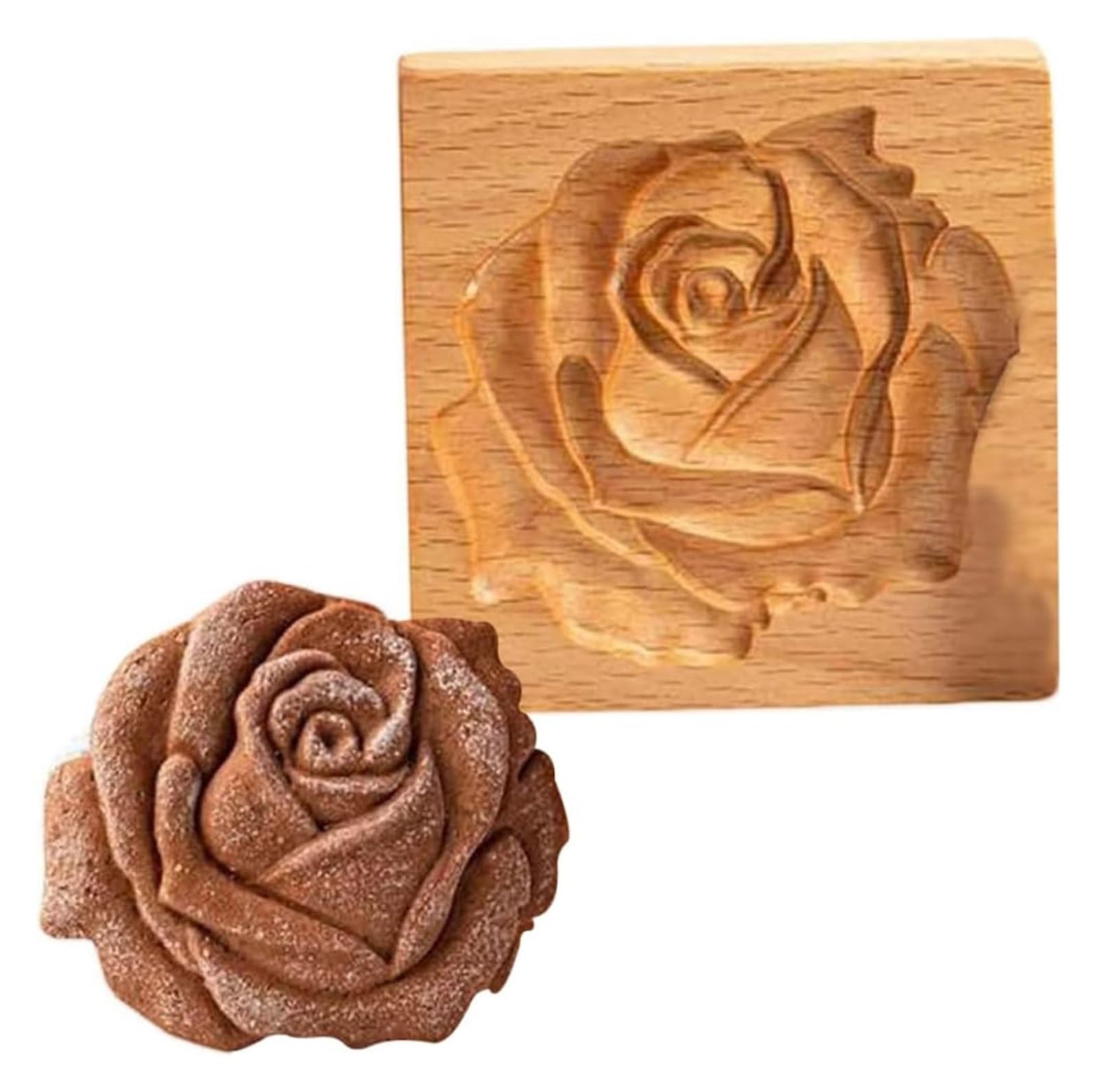 Forma do ciastek， DIY forma do pieczenia 3D Rose Press stempel na przyjęcie weselne przybory kuchenne, foremki ciastek