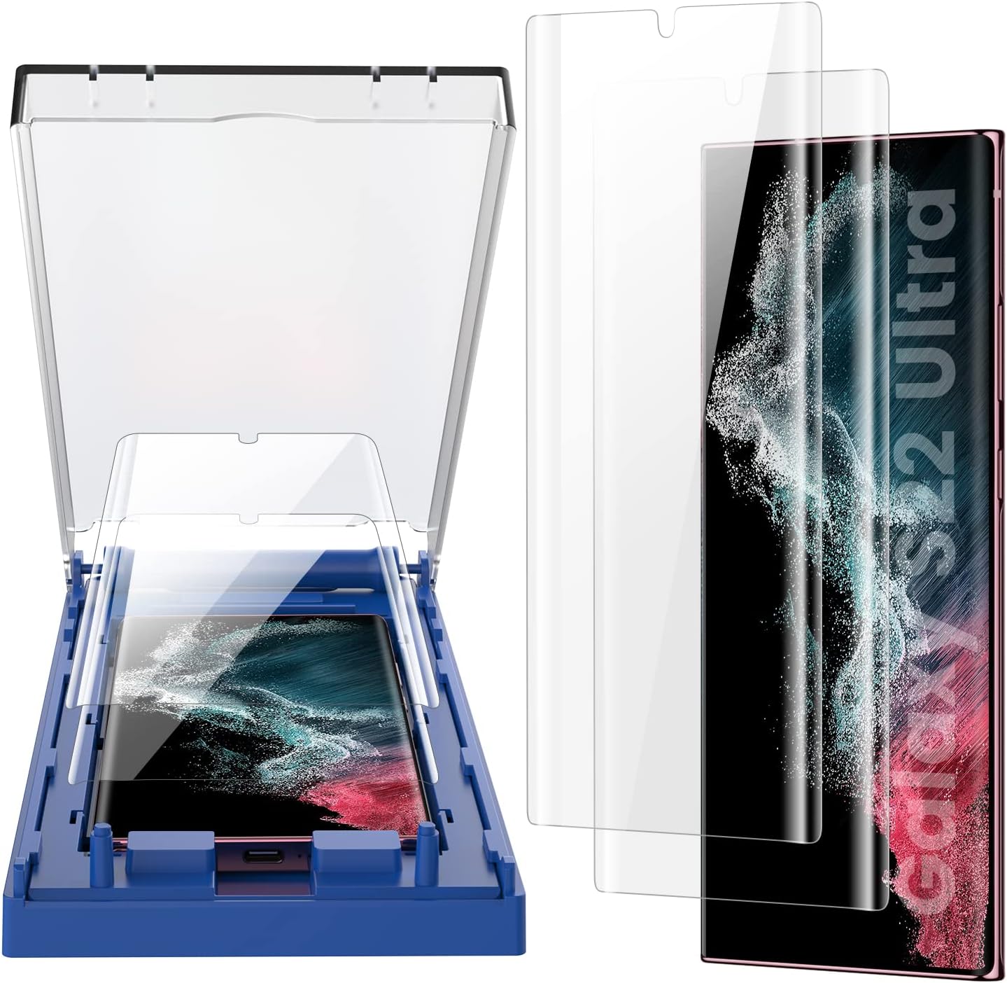 MOHAVE [Auto Alignment Screen Protector for Samsung Galaxy S22 Ultra 5G