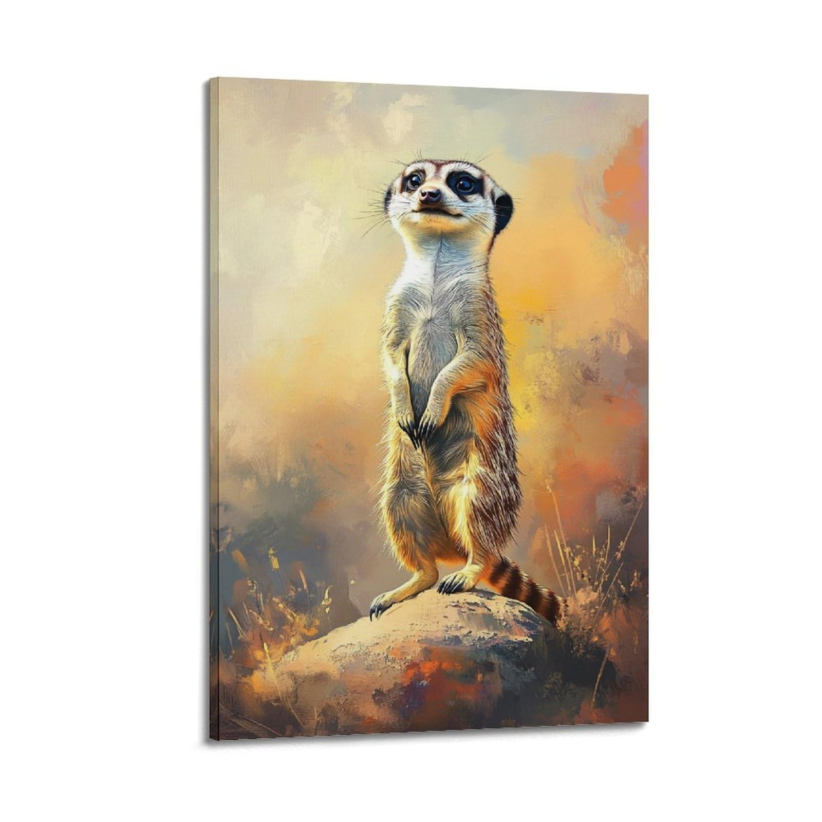 Lvalogy African Savannah Wildlife Meerkat Poster Meerkat Gift Art Poster