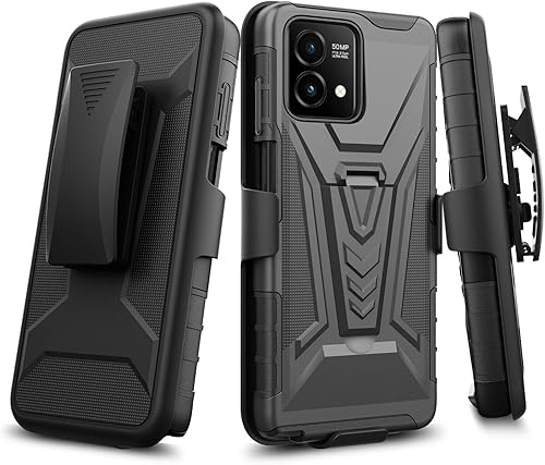 Funda para Motorola Moto G Stylus 5G (2023) XT2315 - Funda protectora a prueba de golpes con soporte de anillo - RS3 Negro