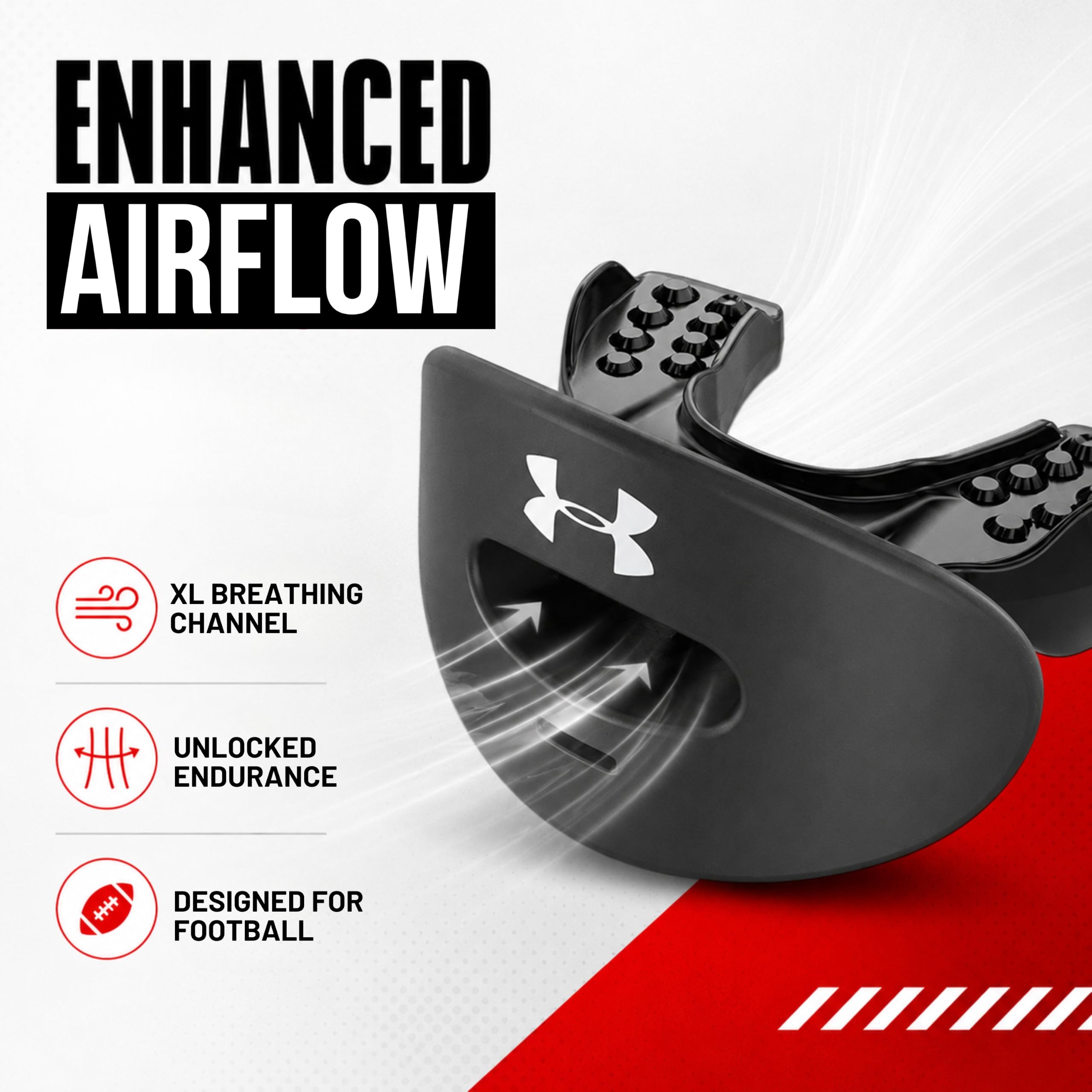 Under Armour Air Mundschutz mit abnehmbarem Strap - weiß