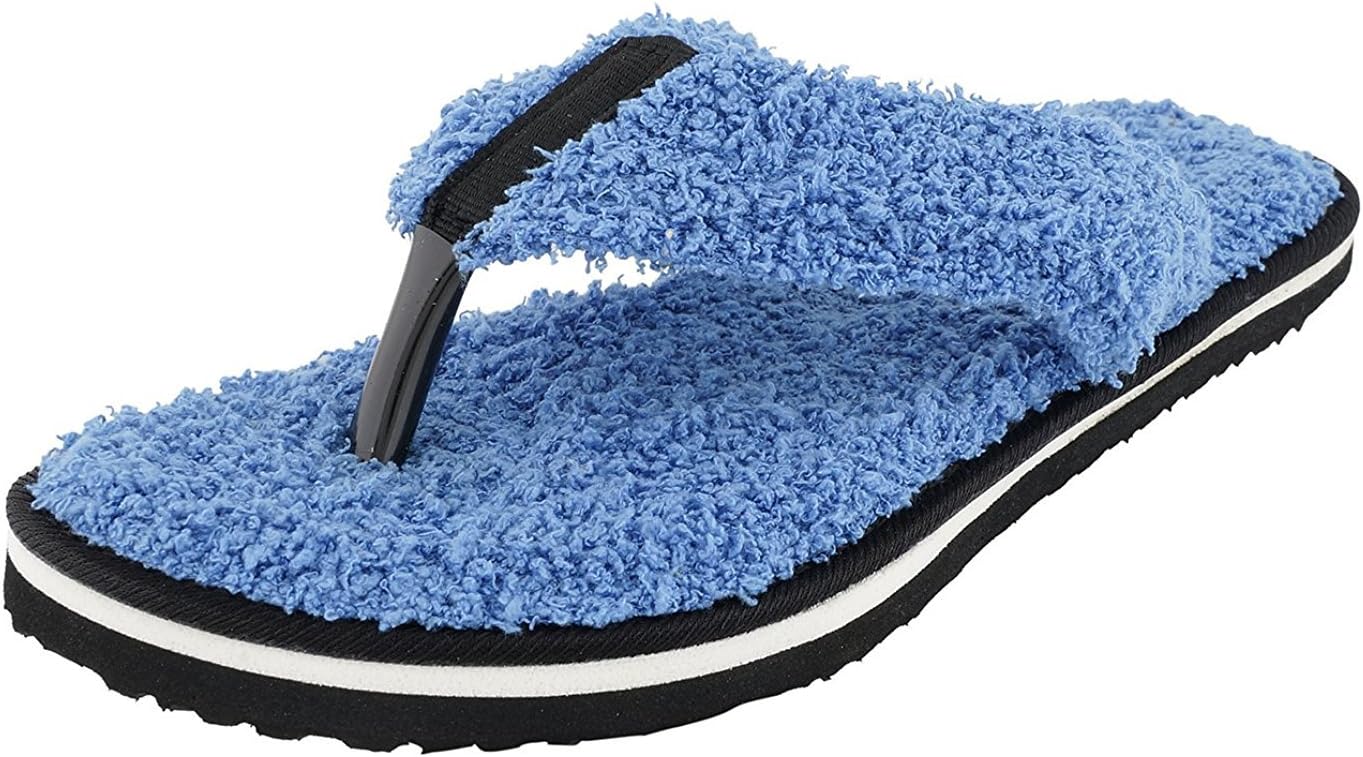 Travelkhushi Blue Terry Flip-Flops for Women-Memory Foam- 5