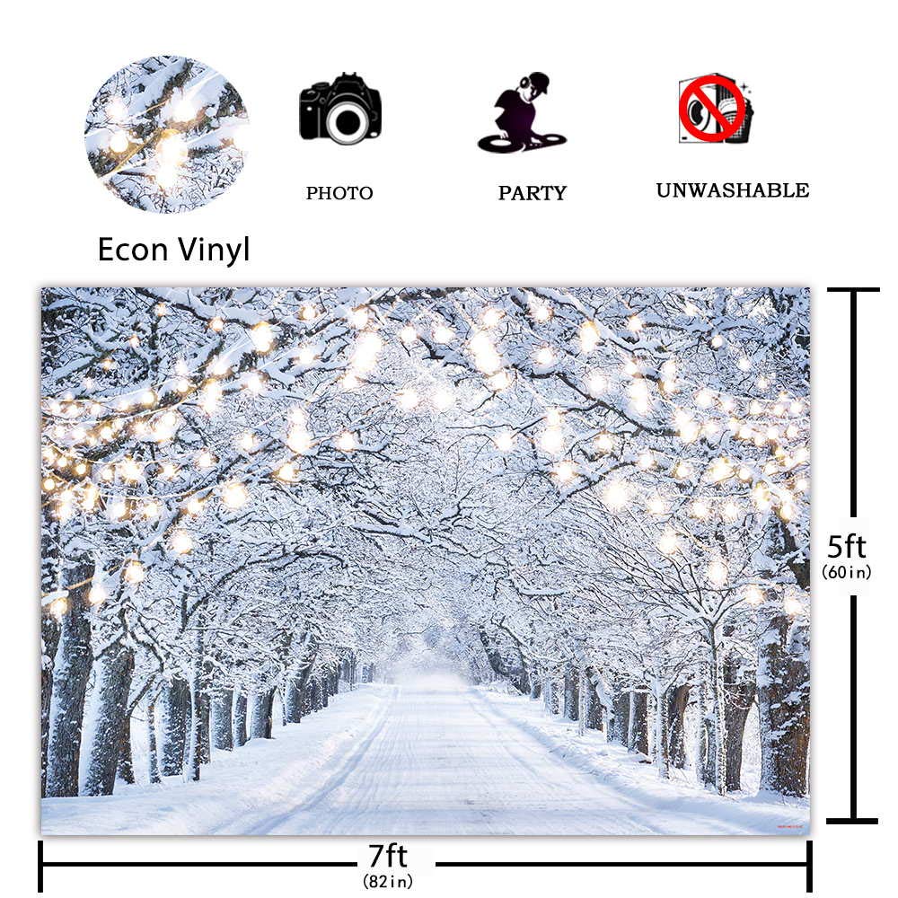 Funnytree Weihnachts-Fotohintergrund – Verschneiter Wald Mit Tannen, 300x241 Cm, Econ-Polyester, Für Studio & Dekoration