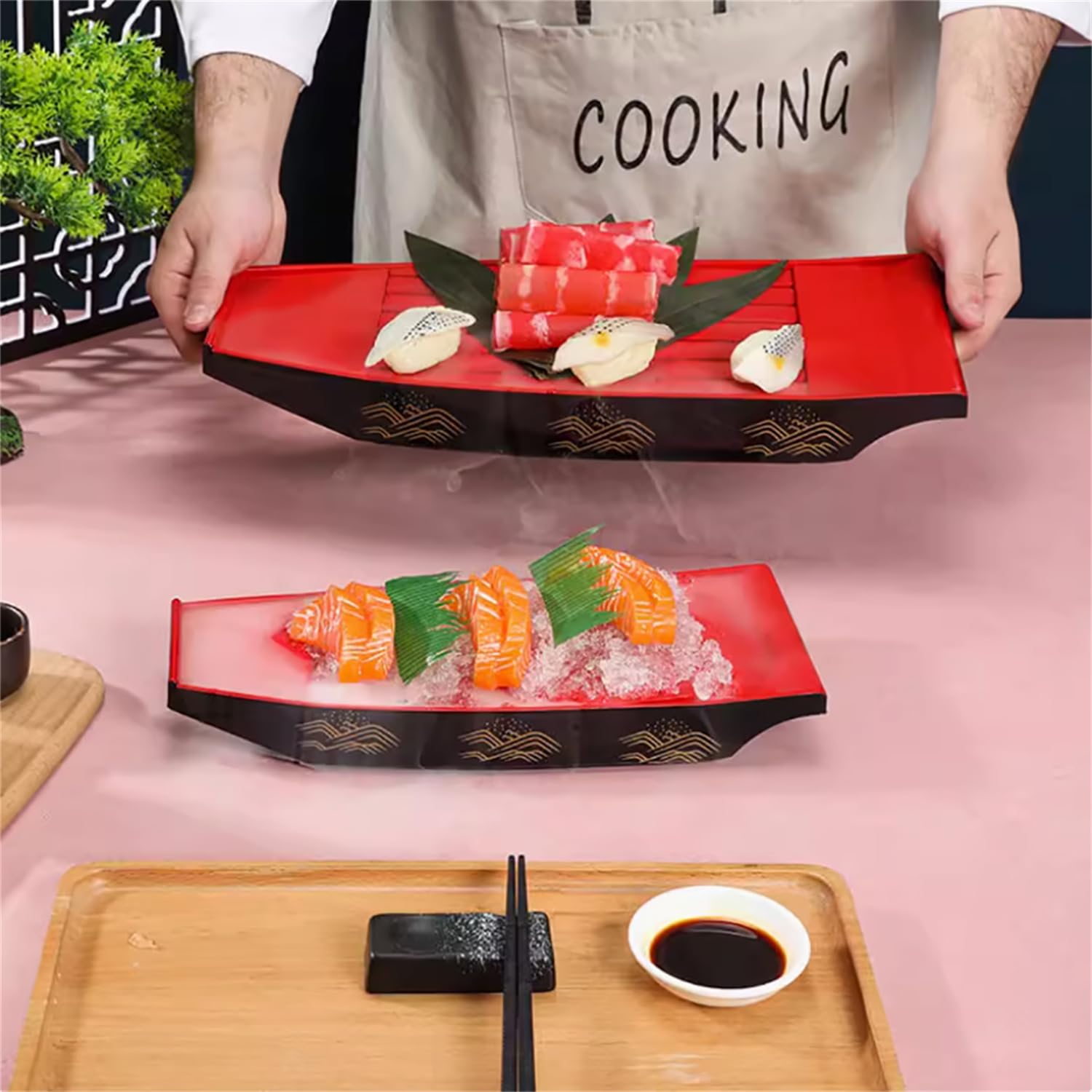 Taca do serwowania japońskiego sushi, smoczej łodzi