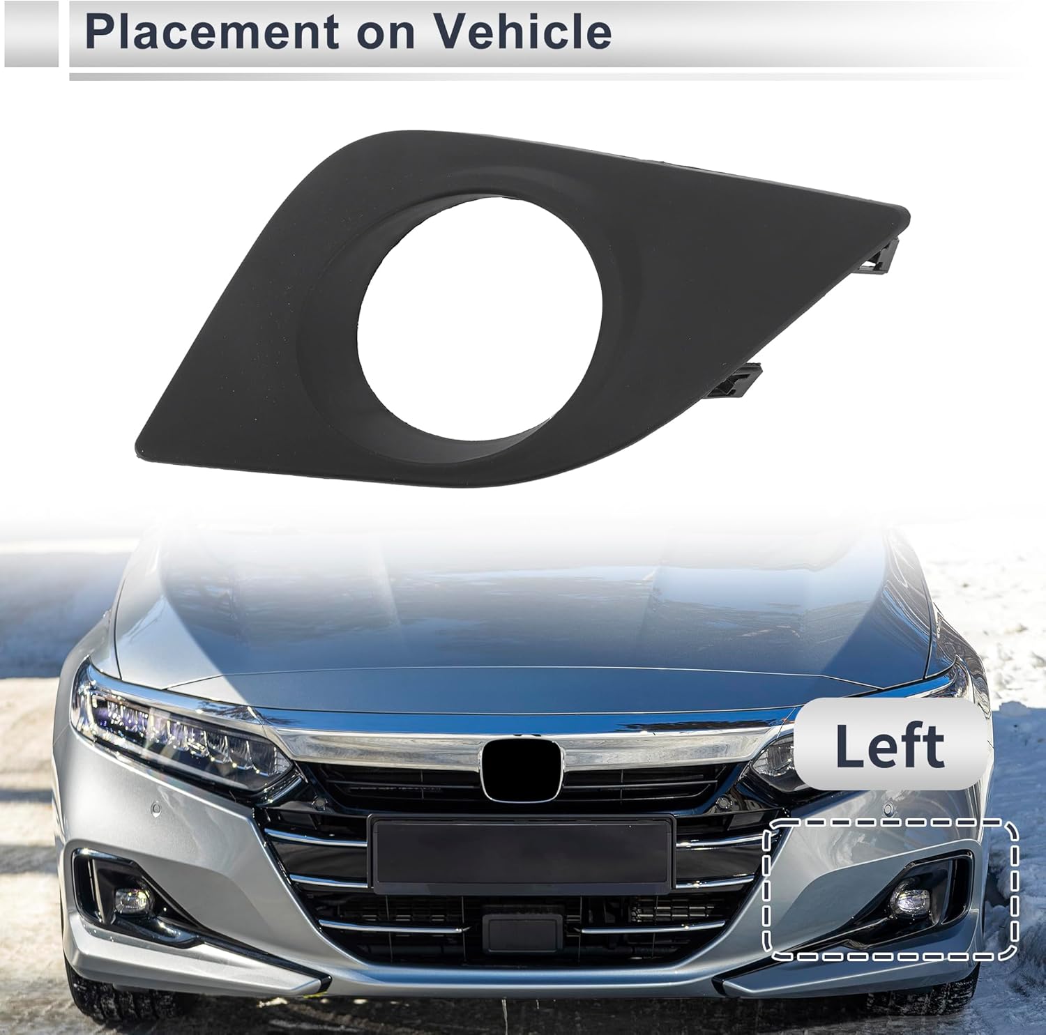 Front Left Fog Light Grill for Toyota Corolla 2014-2016 Front Lower Bumper Fog Light Cover Inserts No.8148202330 ABS 1 Pc - Image 3