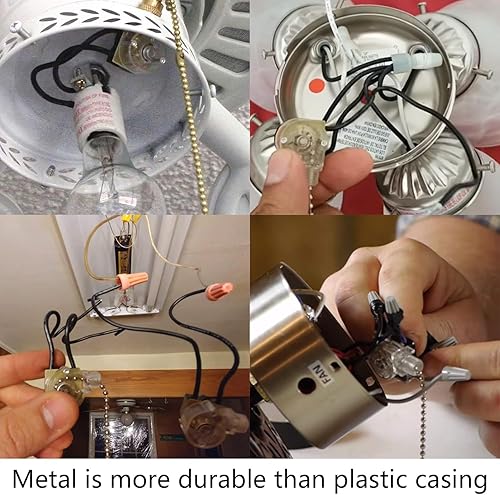 Miniatura 3 de Interruptor de ventilador de techo Zing Ear ZE-109M Interruptor de cadena de encendidoapagado Interruptor de luz compatible con Hunter Ventilador de