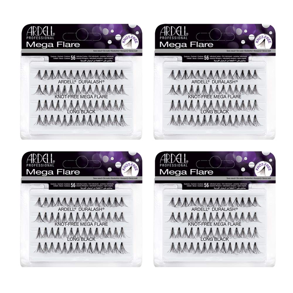 Ardell False Eyelashes Mega Individuals Knot-Free Short Black 4 Pack