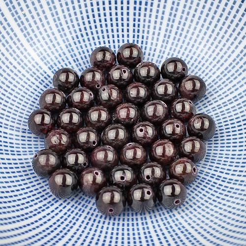 Miniatura 194 de MJDCB Natural Multicolor Volcanic Lava Stone Round Loose Stone Beads DIY for Jewelry Bracelet Making 15" (6mm, White)