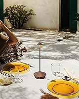 Vista 8 de Juego de 2 lámparas de mesa modernas inalámbricas, lámparas LED de escritorio portátiles, iluminación con batería recargable de 5000mAh