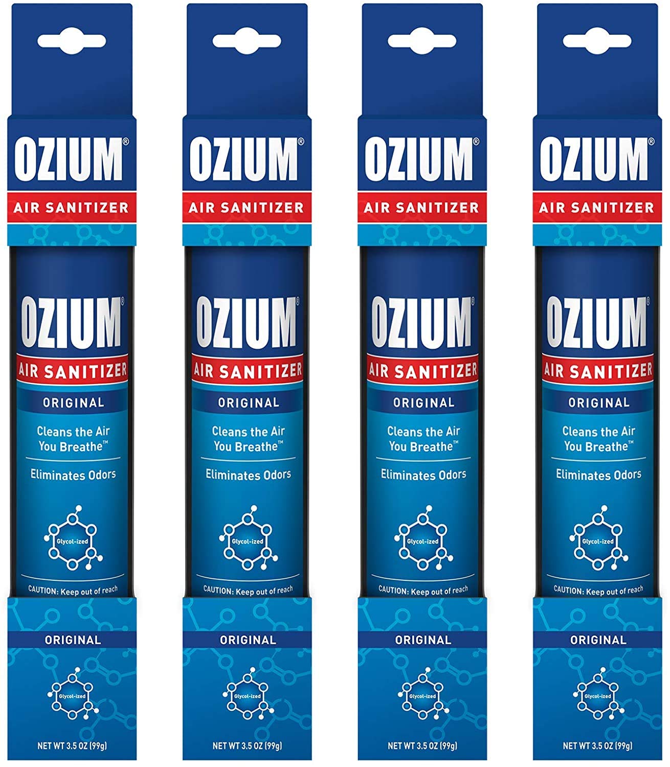 OziumSpray 3.5 Oz Ozium Air Sanitizer and Disinfectant Spray (Original) USA - 4 Pack