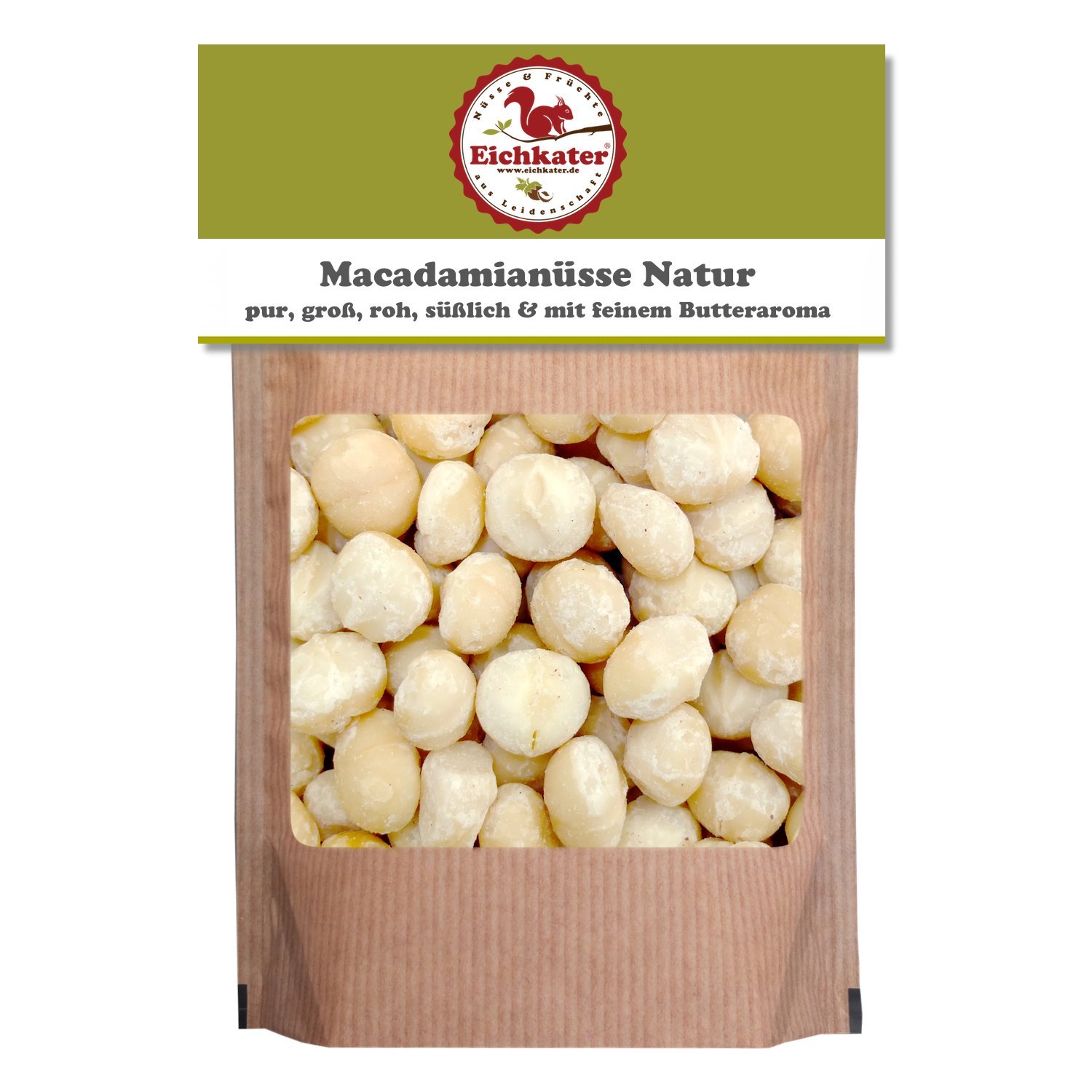 Eichkater Macadamia Die Große roh natur 6er-Pack (6x250g)