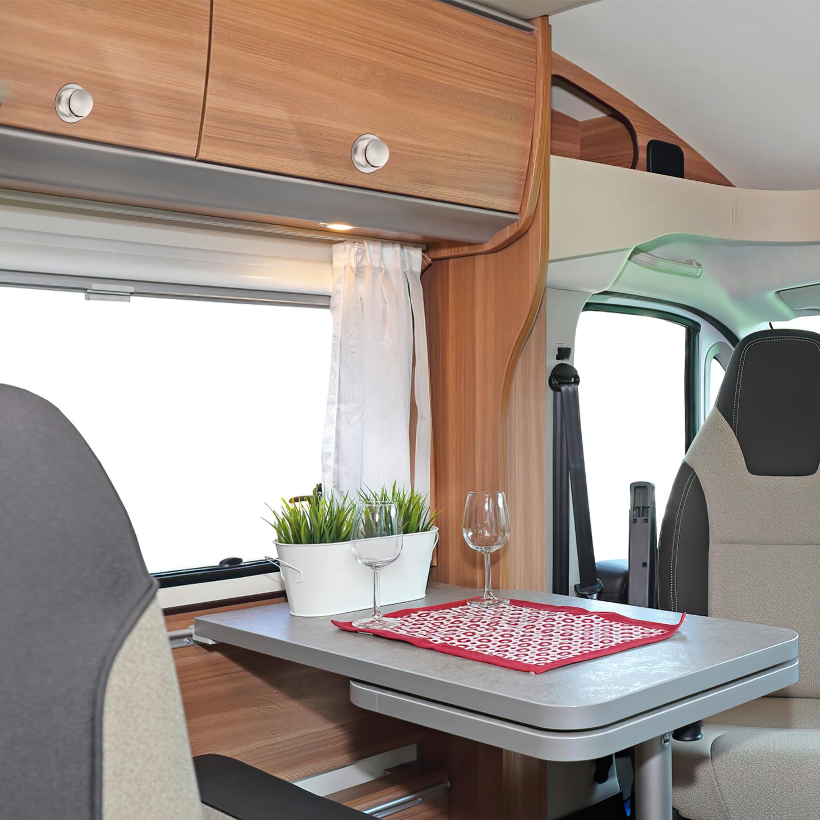 NUOBESTY 5 Stück Türriegelschloss aus Abs und Zinklegierung Einfache Montage Hohe Leistung Minimalistisches Design für Möbel in Wohnmobil und Yacht