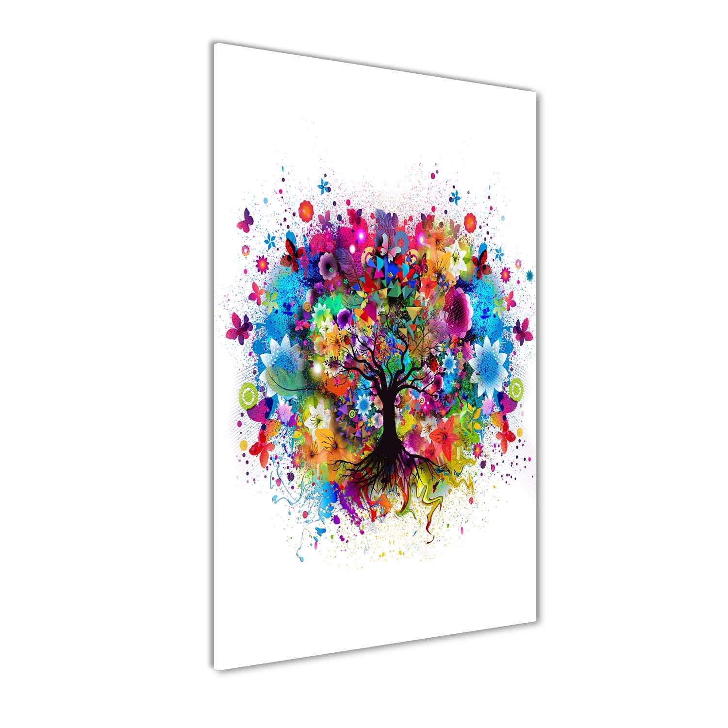 Photo décorative verre 60x120 tableau panoramique salon multicolore