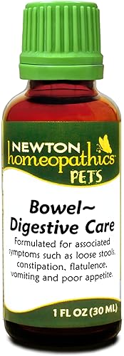 Newton Homeopathics Mascotas intestinales Cuidado digestivo - 1 Oz Líquido