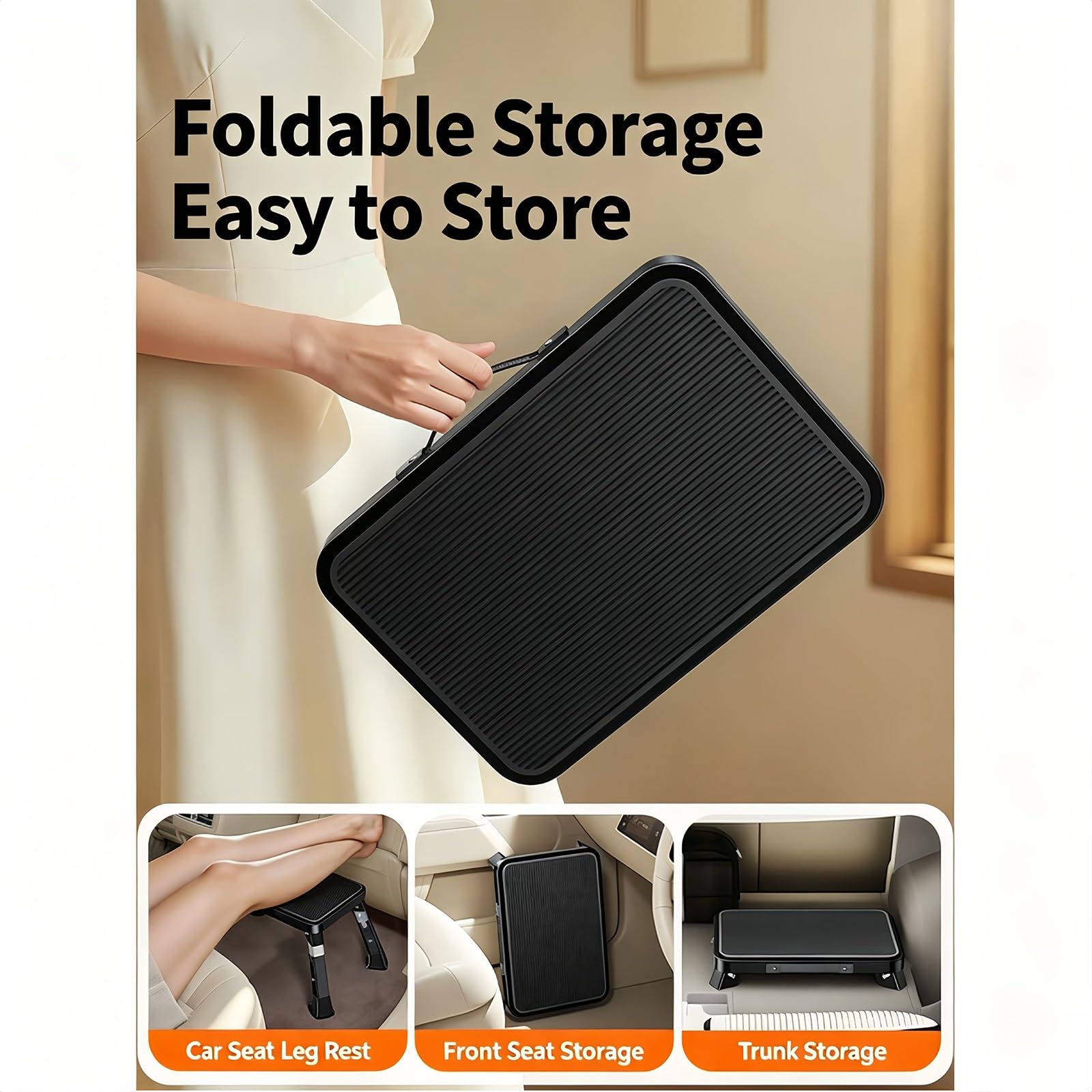 Reposapiés Plegable Debajo Escritorio, Taburete Reposapiés Portátil